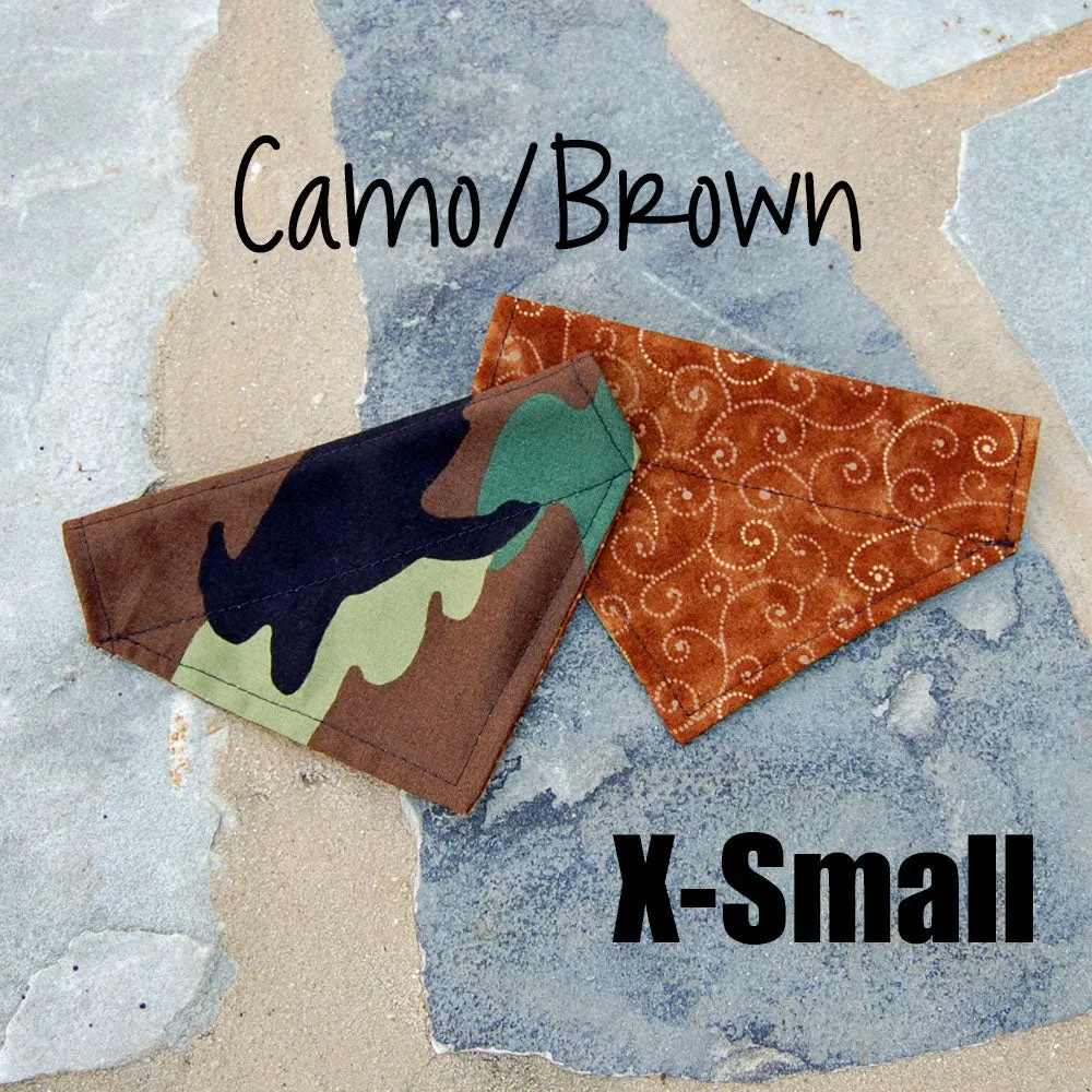 Dog Scarf - Camo/Brown