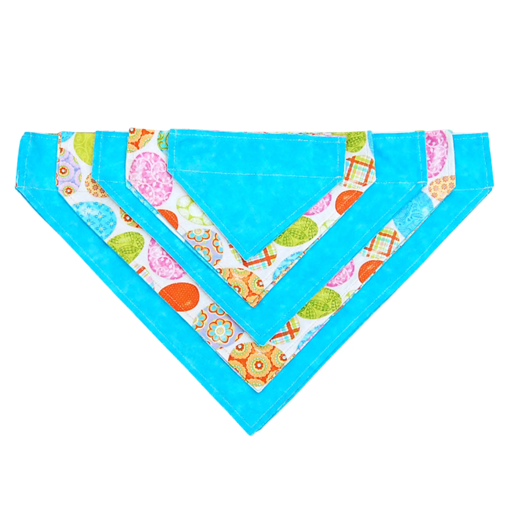 Dog Scarf - Eggs/Turquoise