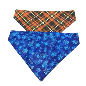 Dog Scarf - Fall Plaid/Snowflakes