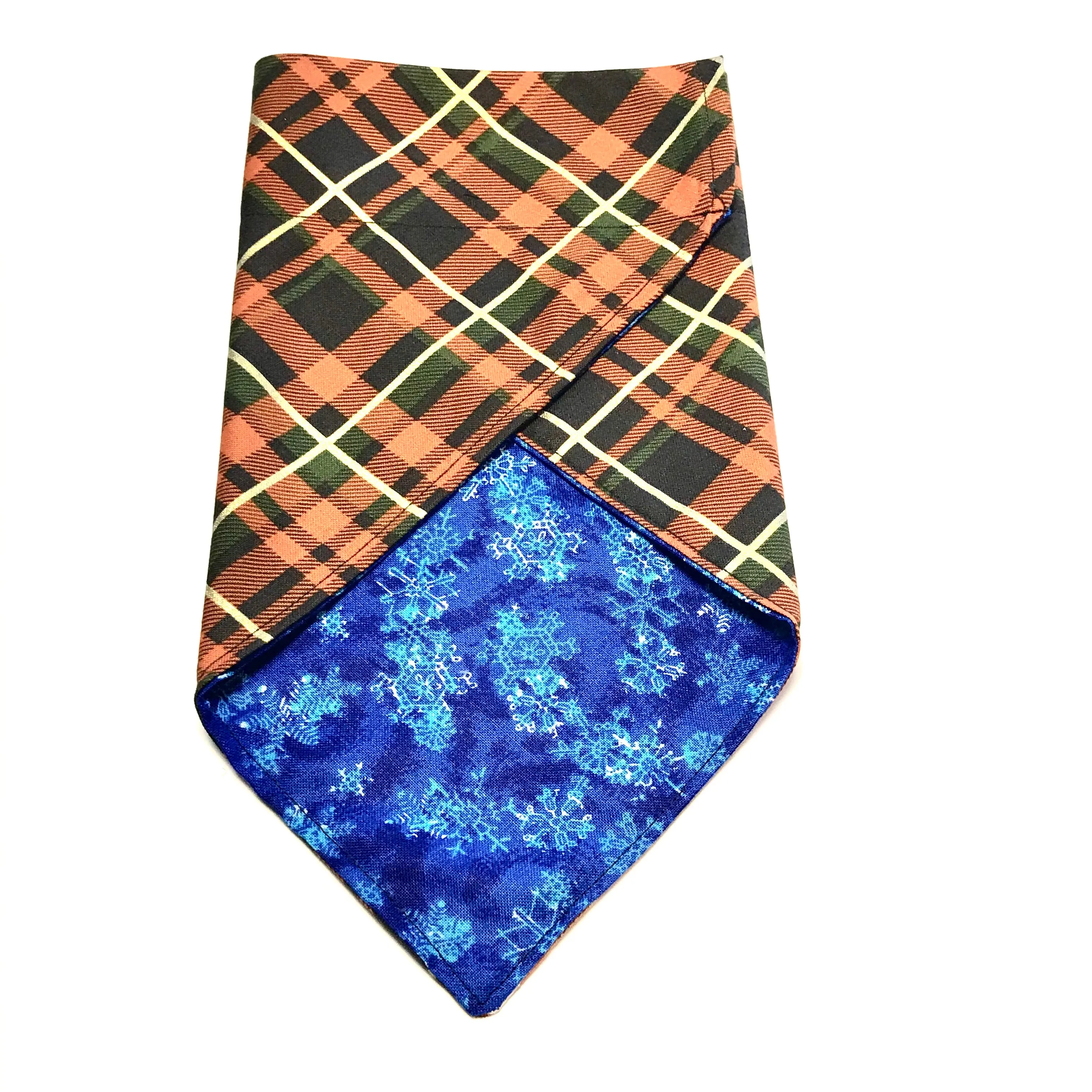 Dog Scarf - Fall Plaid/Snowflakes