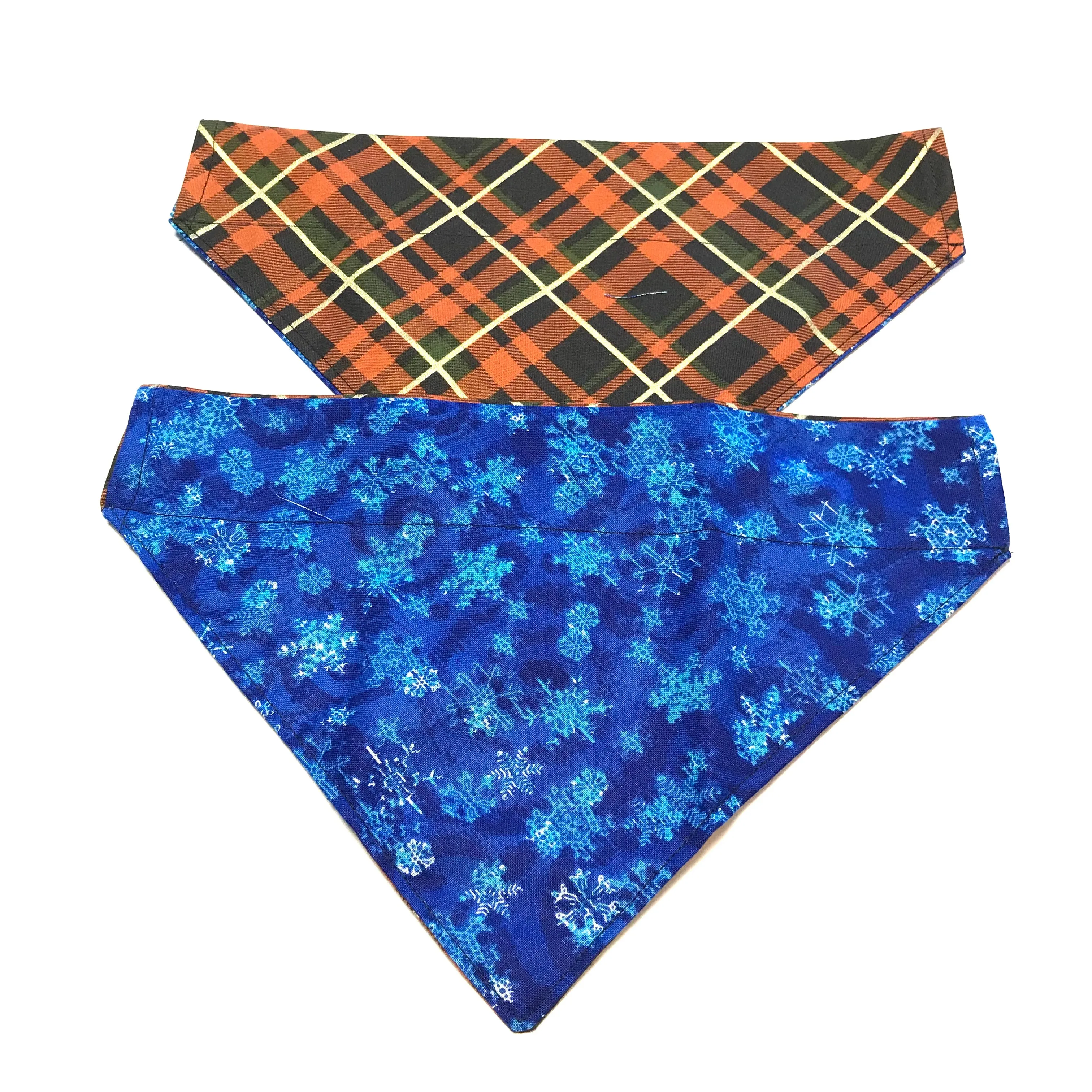 Dog Scarf - Fall Plaid/Snowflakes