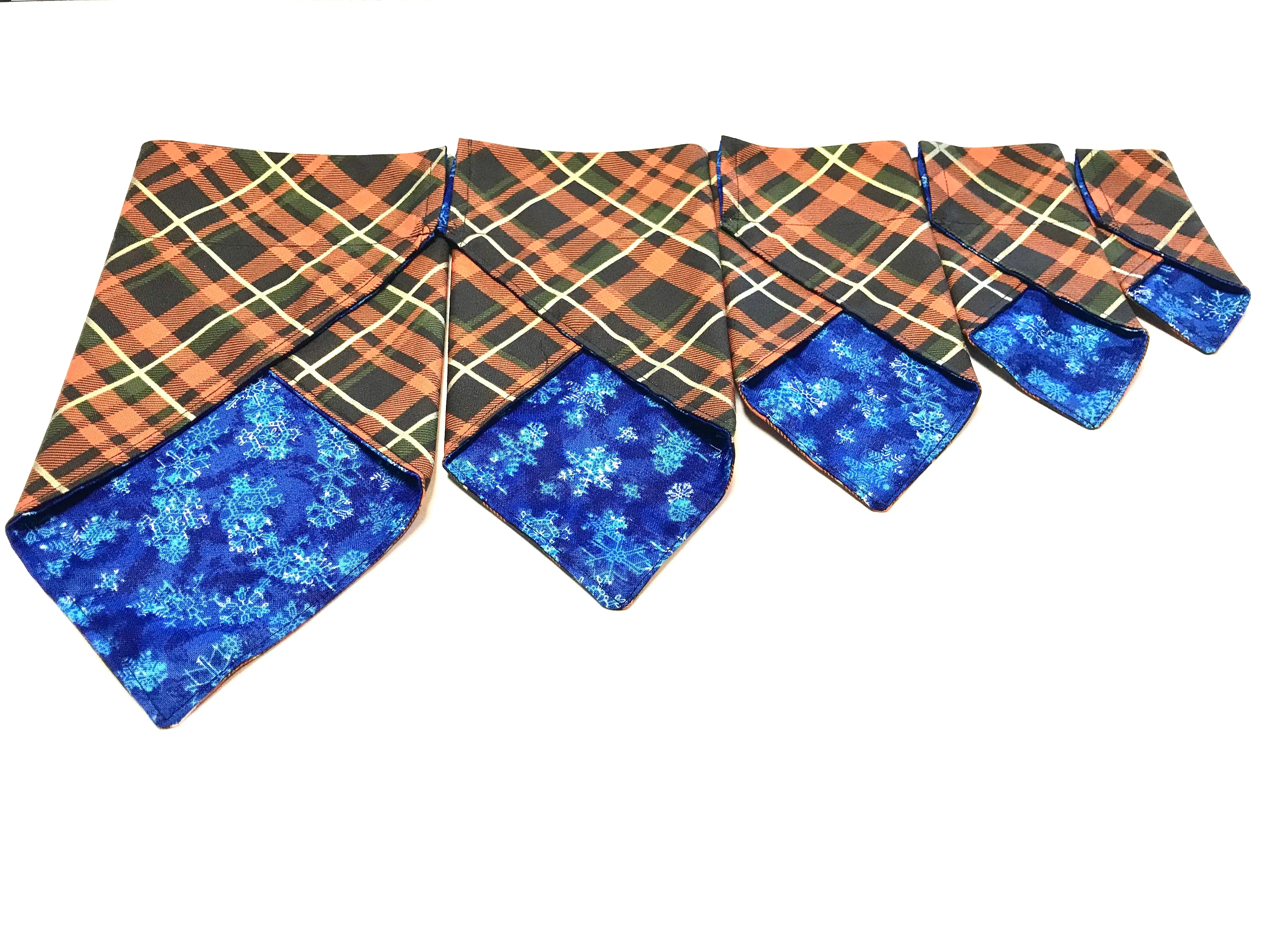 Dog Scarf - Fall Plaid/Snowflakes