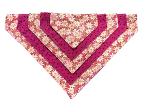 Dog Scarf - Pink Daisy