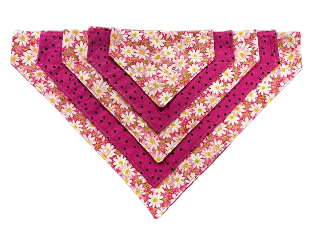 Dog Scarf - Pink Daisy