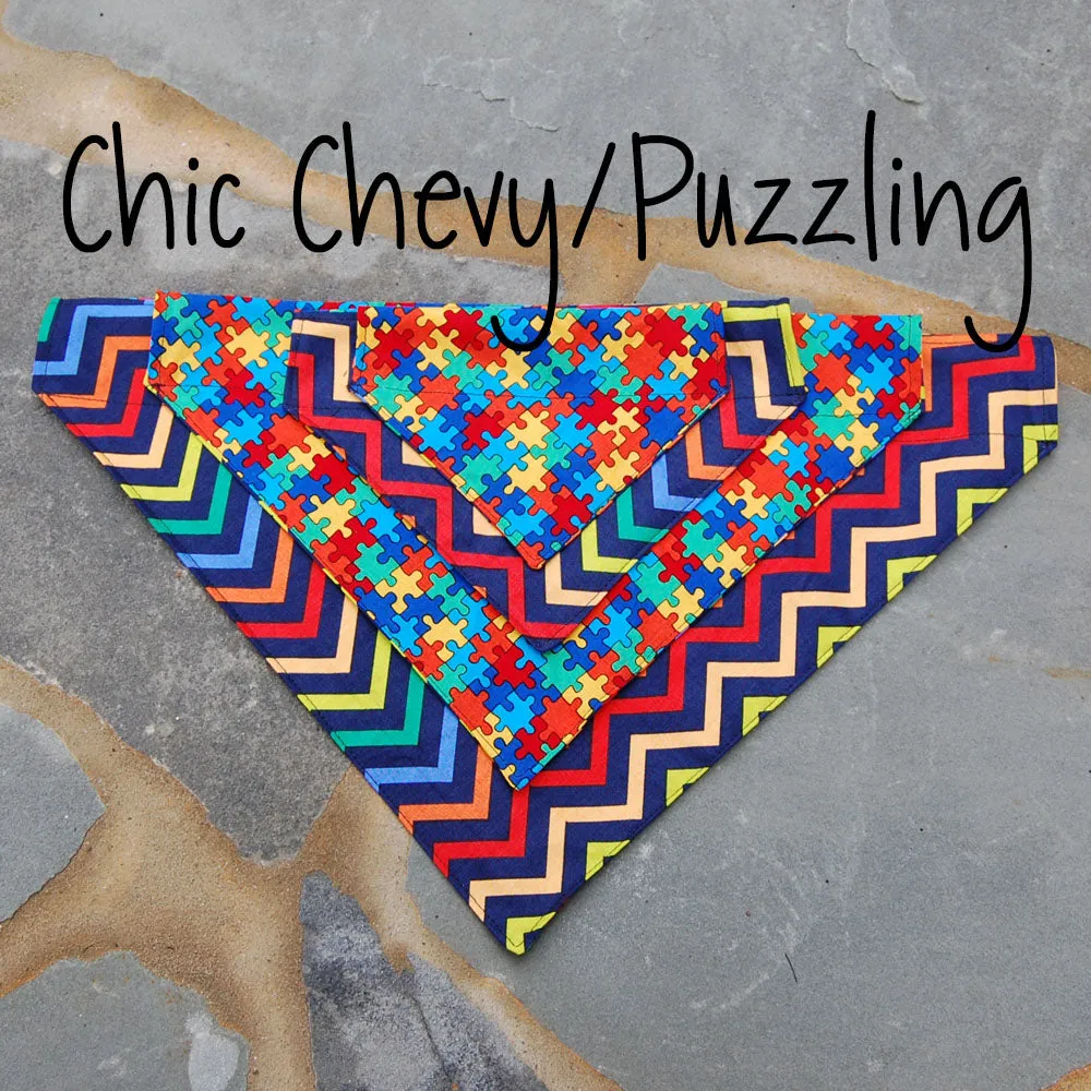 Dog Scarf - Puzzle/Chic Chevy