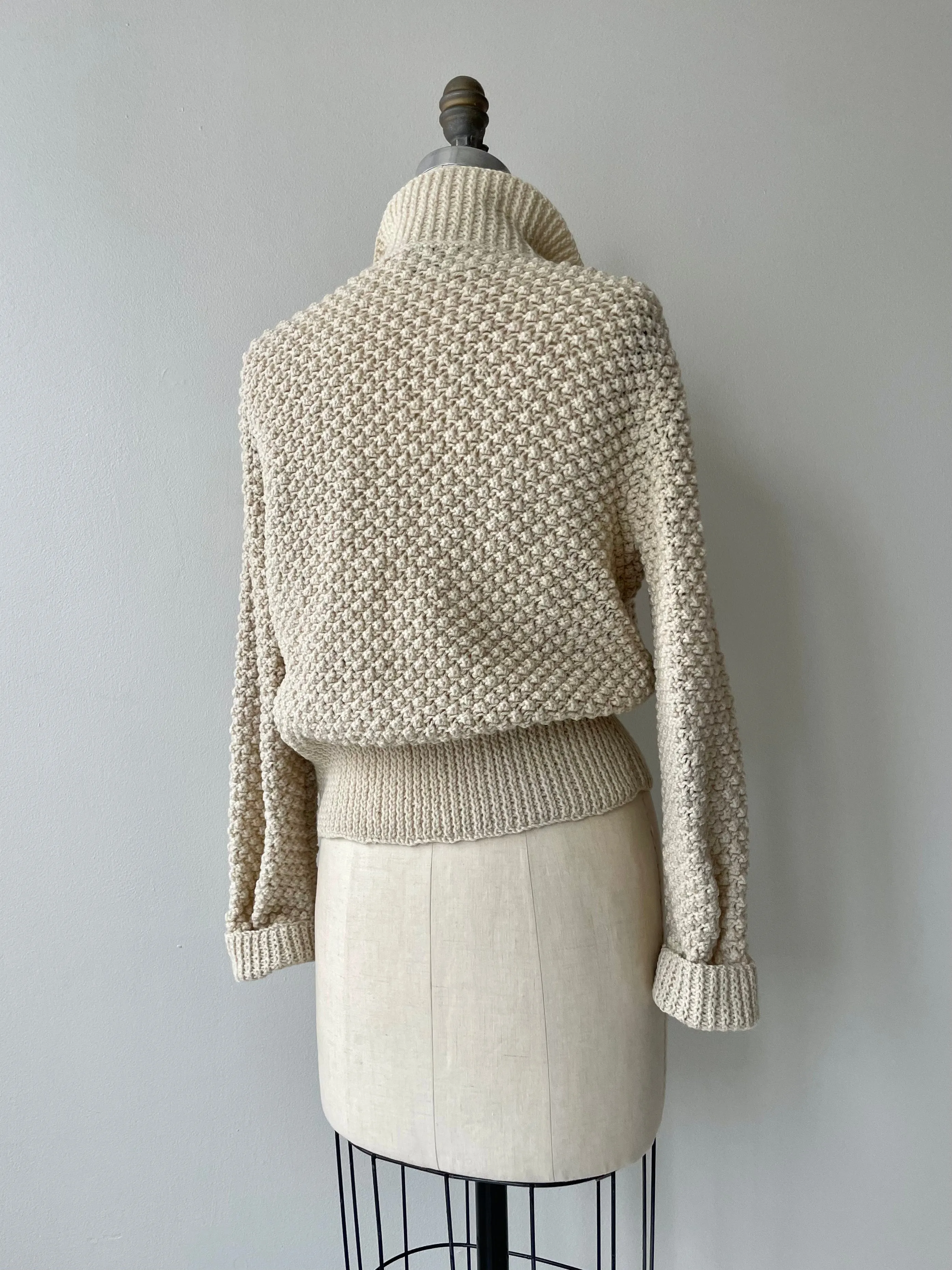 Double Moss Stitch Wool Sweater | 1960s