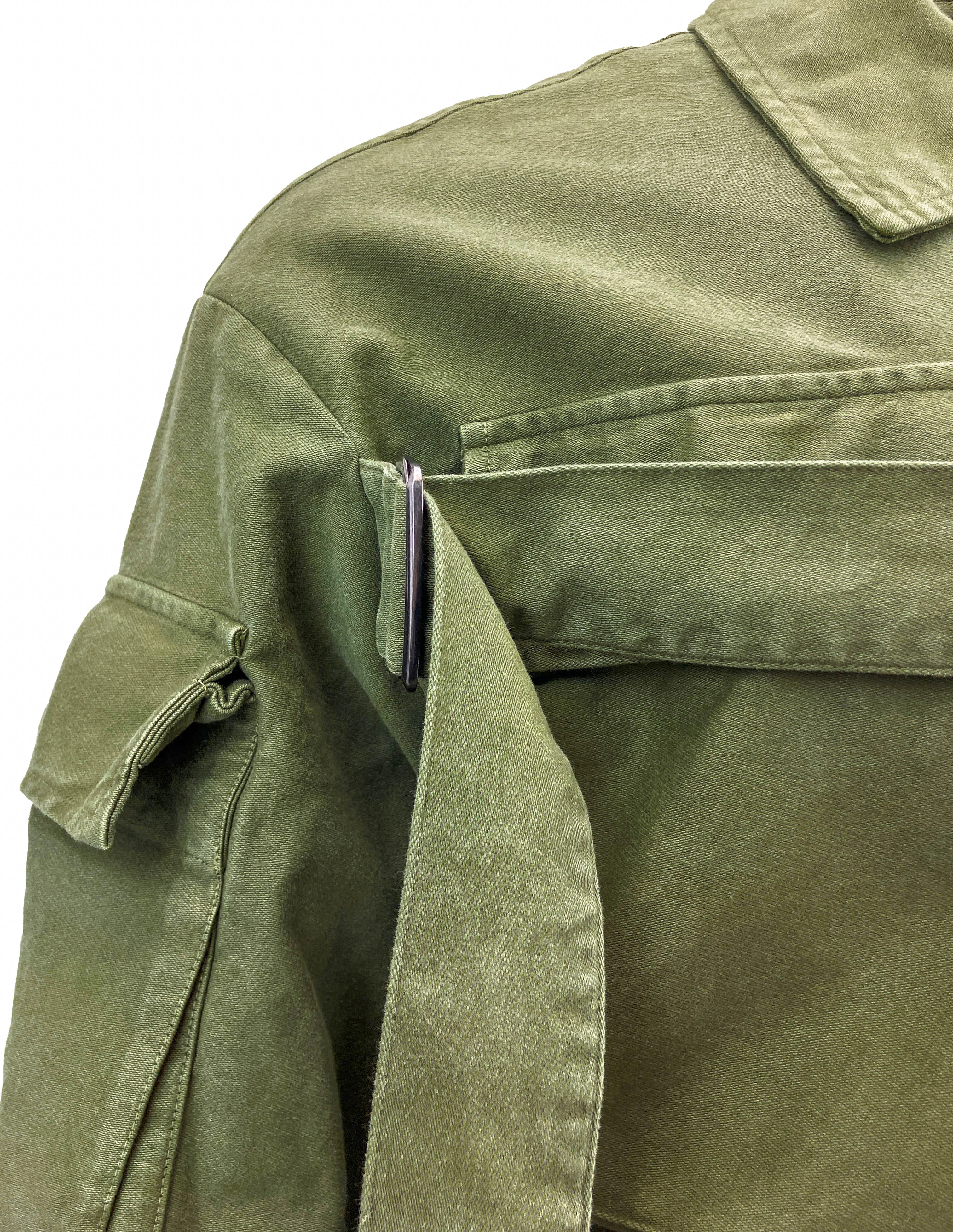 Dries Van Noten Cargo Jacket in Army Green