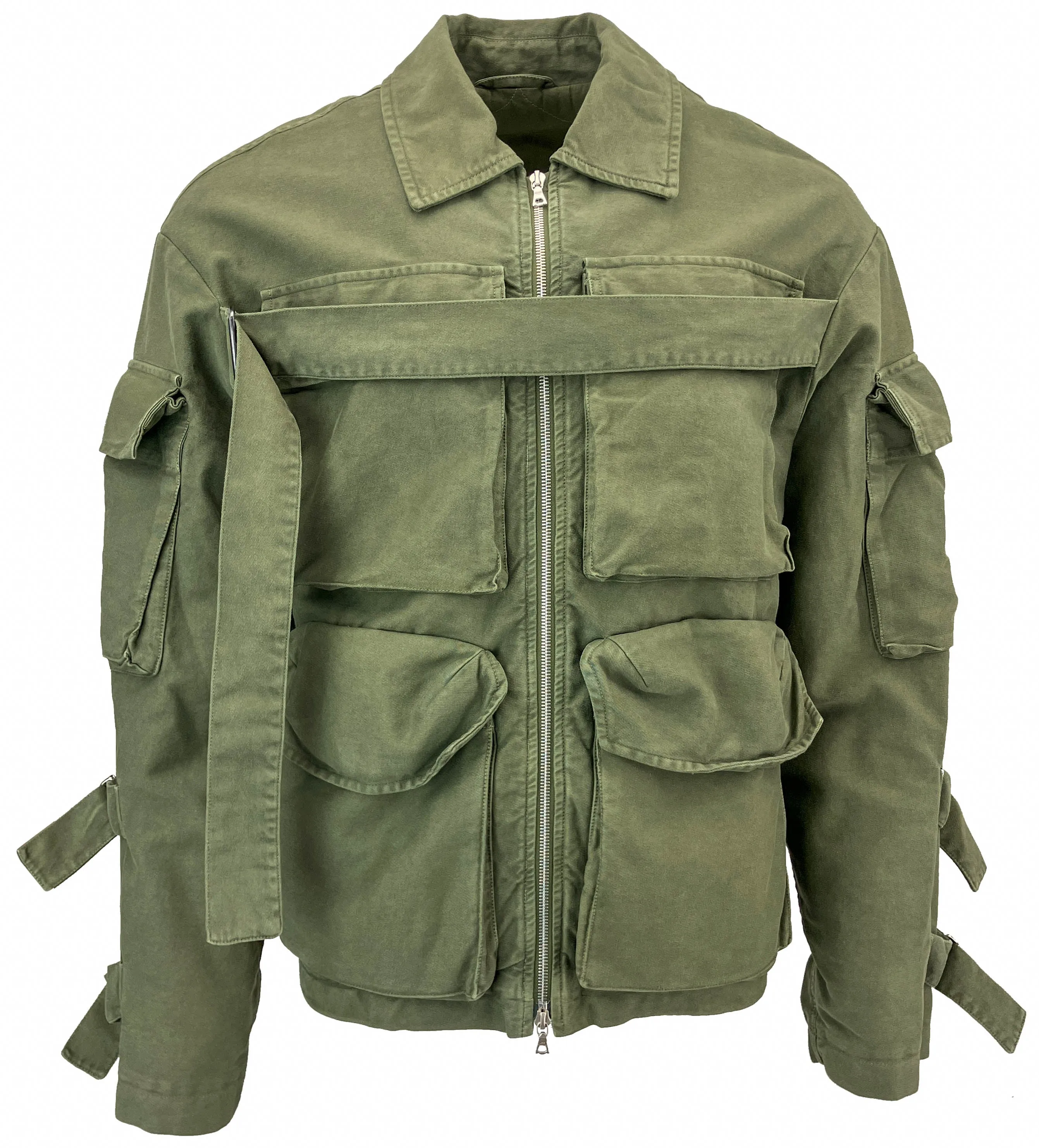 Dries Van Noten Cargo Jacket in Army Green