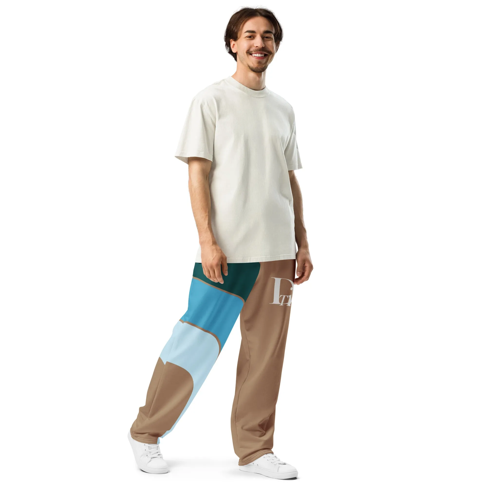 DTI Retro Teal Pop Wide-leg joggers