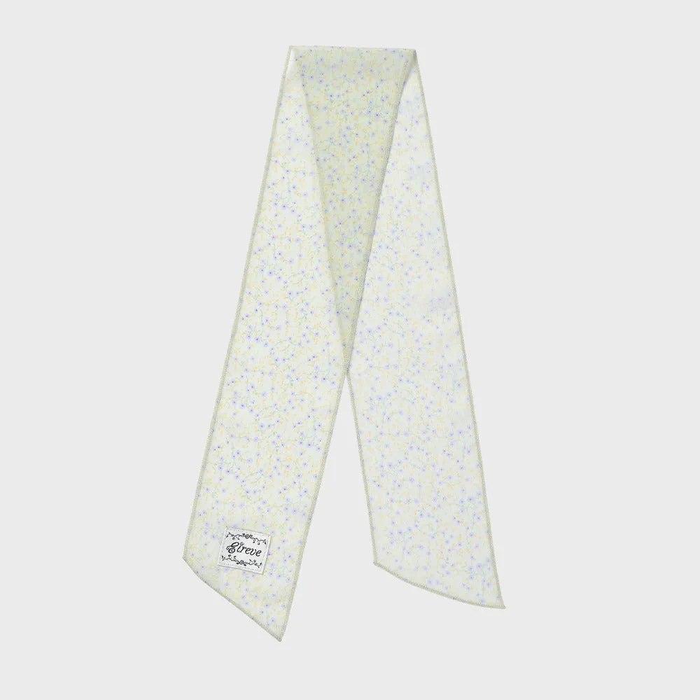 [EIREVE] Seasonless FLORAL PETITE CHIFFON SCARF (MINT)