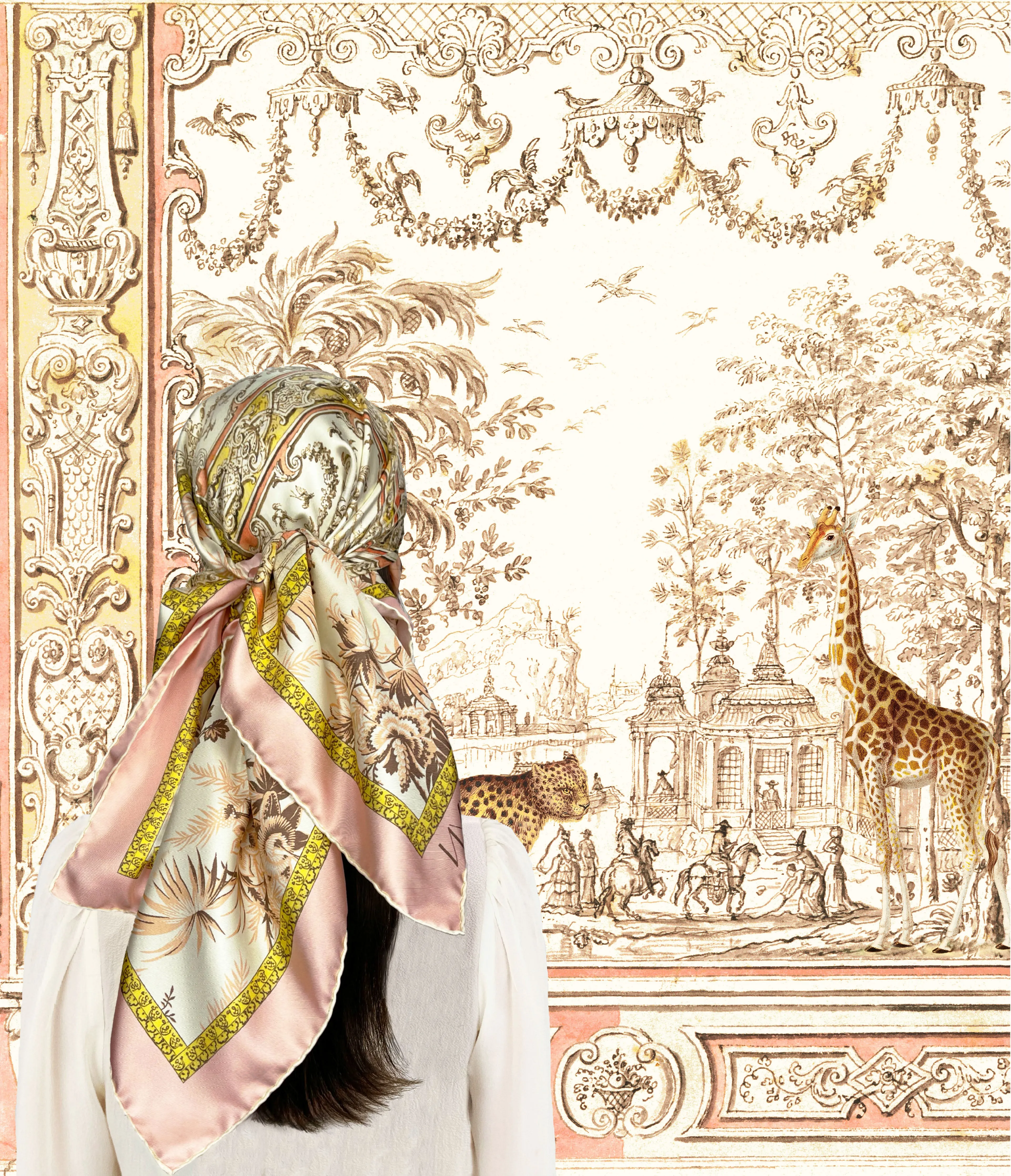 Elwyn New York Mural Menagerie Scarf