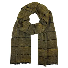 Embrace Earthy Elegance: Handwoven Striped Scarf (Ethical, One-of-a-Kind, Men & Women)