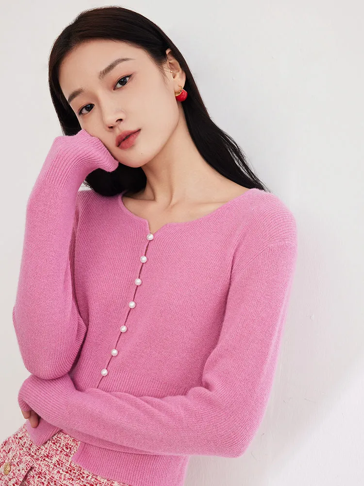 EP YAYING Pure Color Wool Knit Sweater