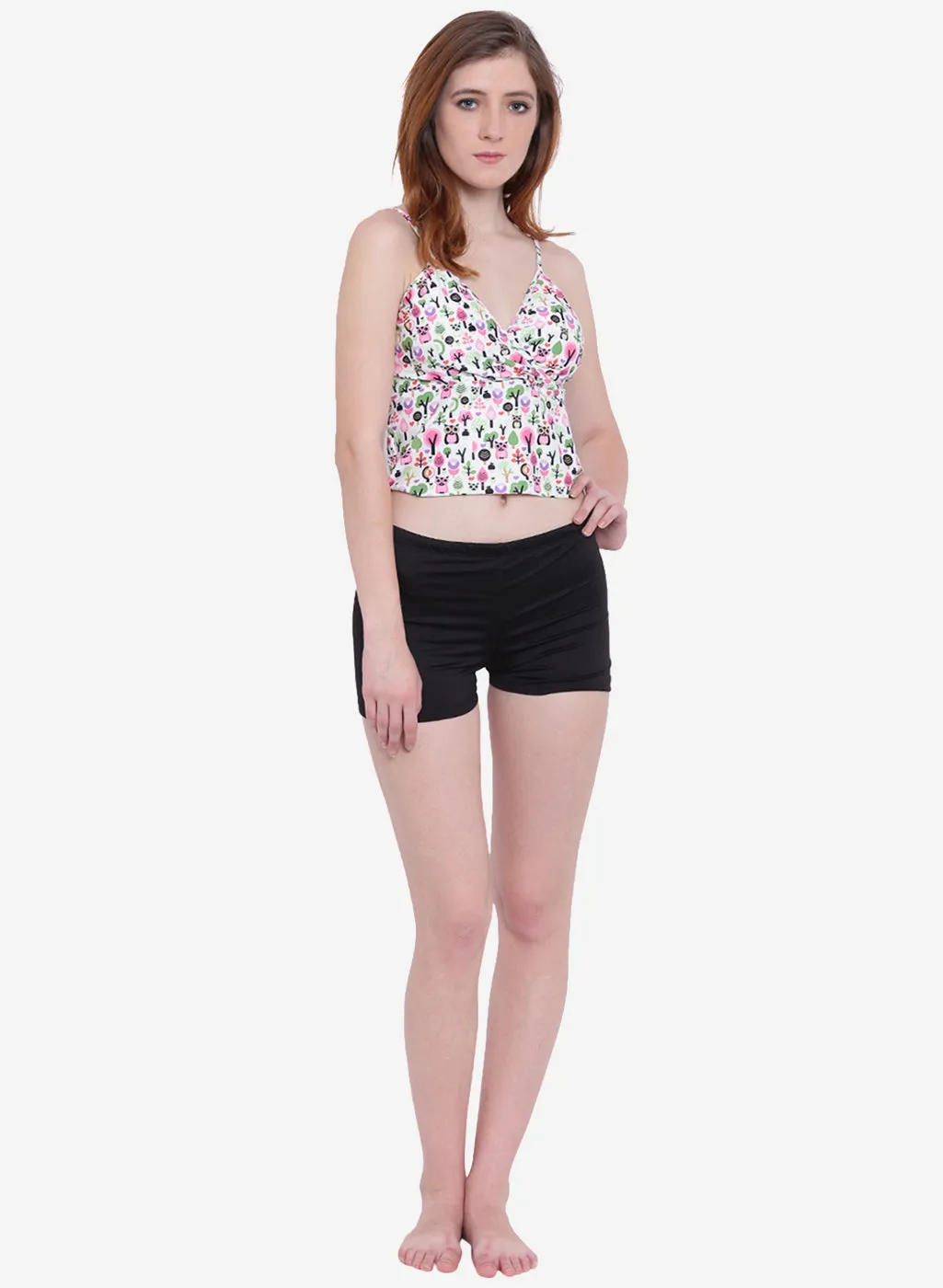 Fash Melange Cropped Camisole