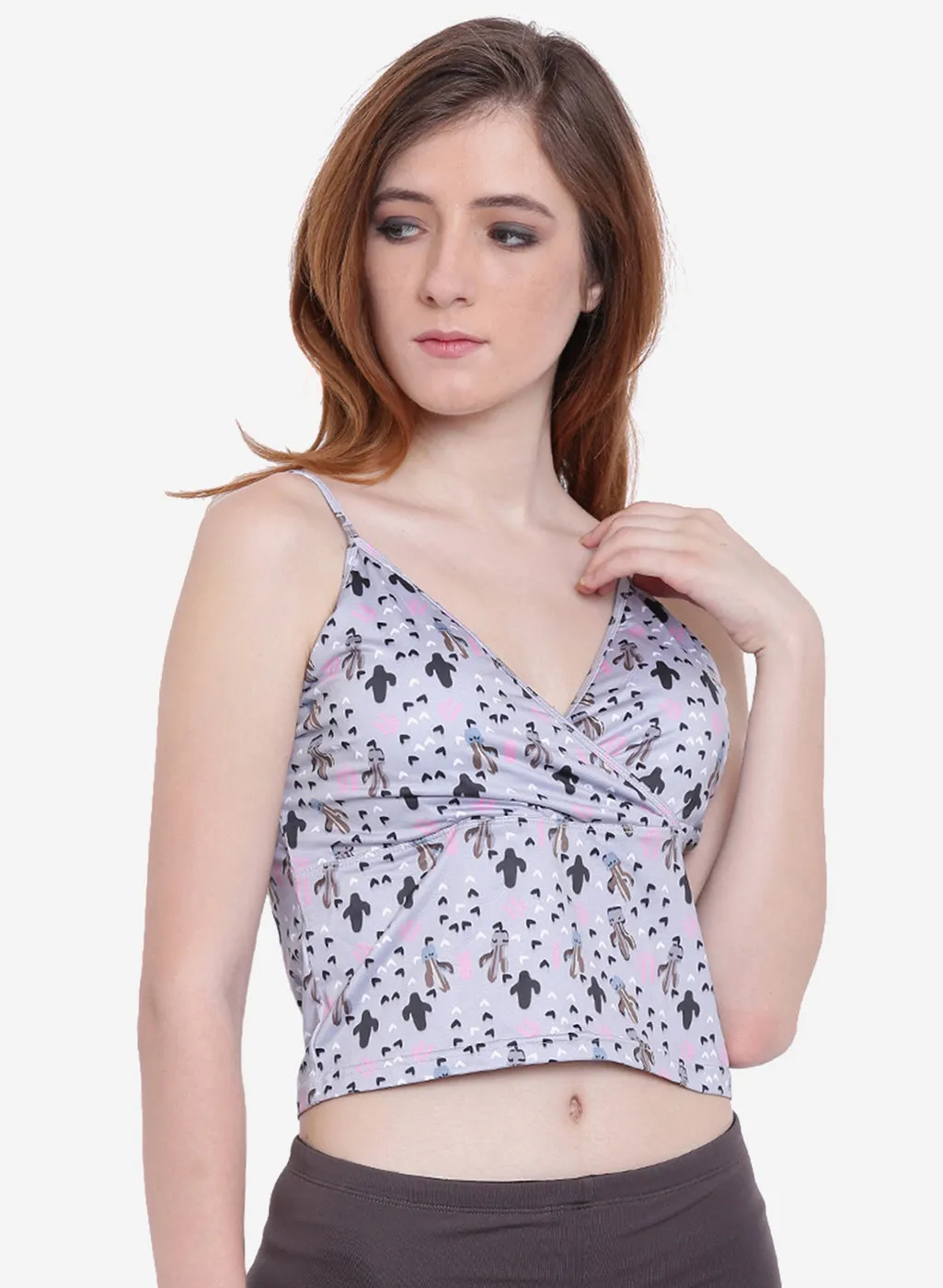 Fash Melange Cropped Camisole