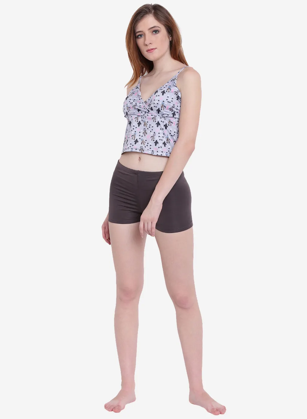 Fash Melange Cropped Camisole