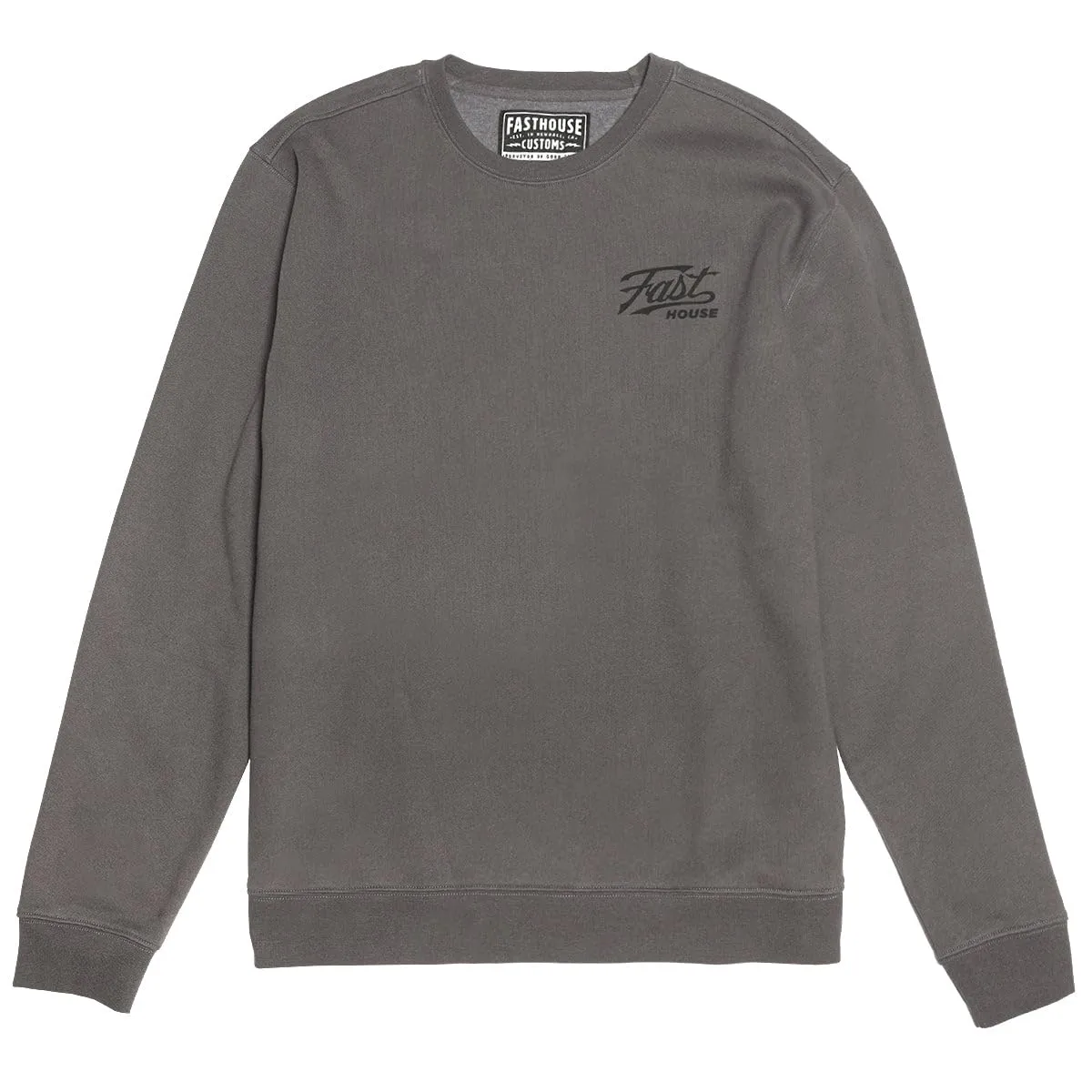 Fasthouse Carrera Crew Neck Pullover Charcoal Medium