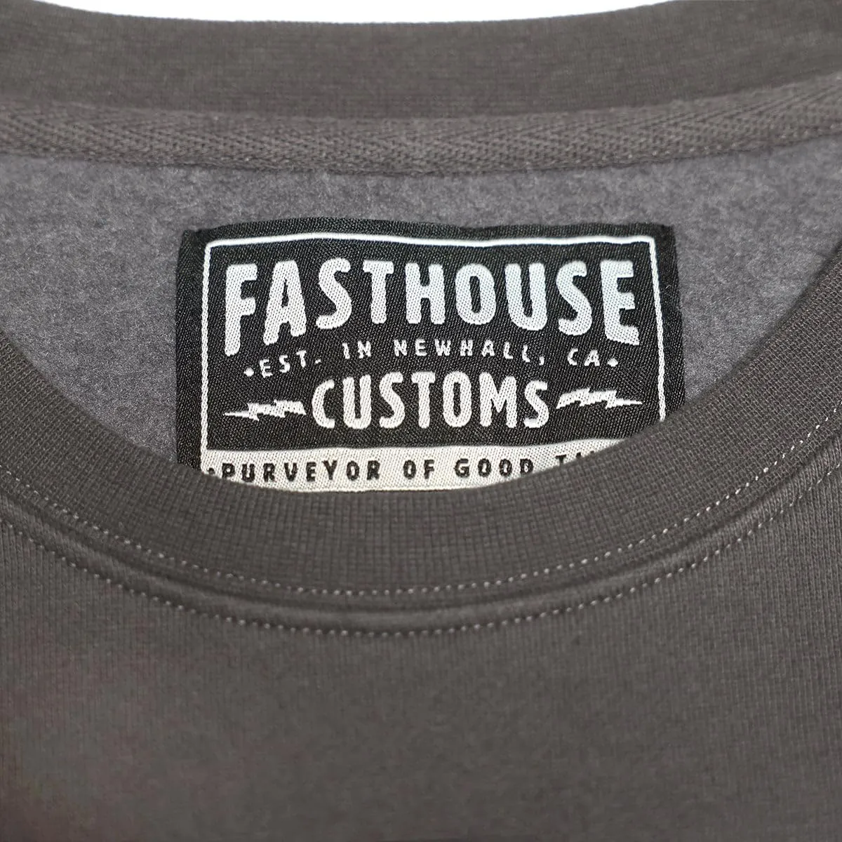 Fasthouse Carrera Crew Neck Pullover Charcoal Medium