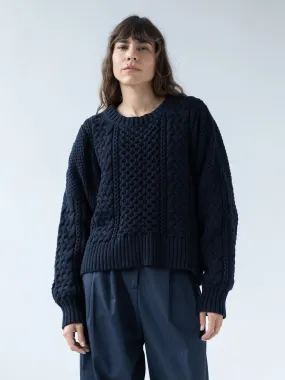 Fisherman Sweater in Navy