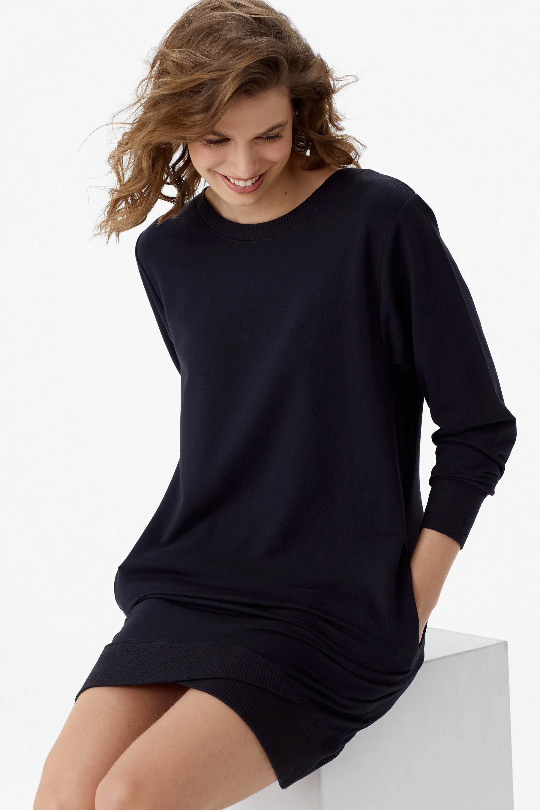 Flat Track Long Sleeve Sweatshirt Dress