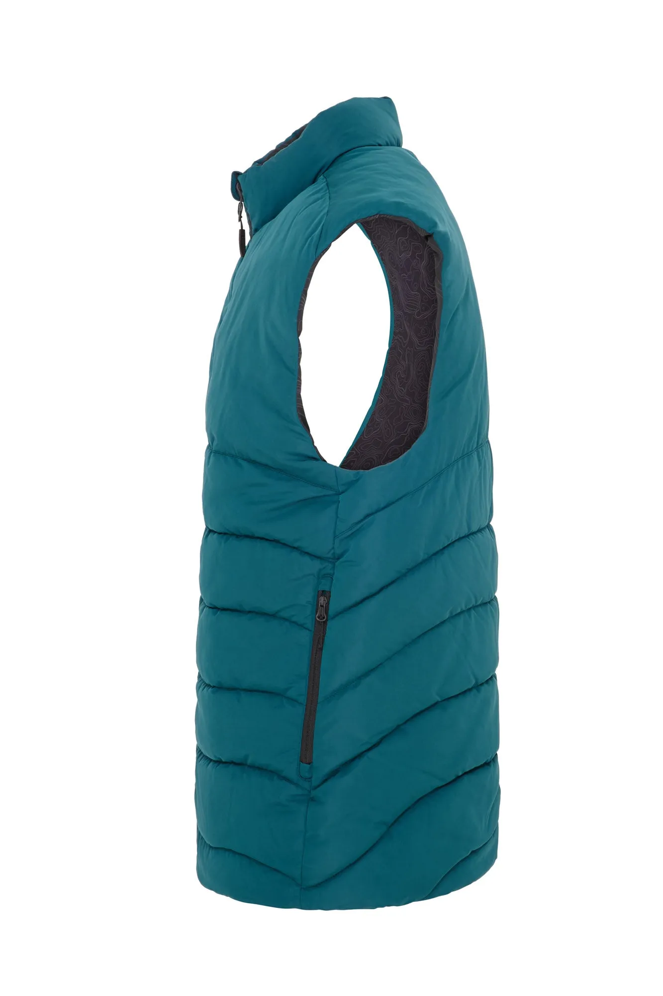 Flint Reversible Gilet Warm Green/Black Print