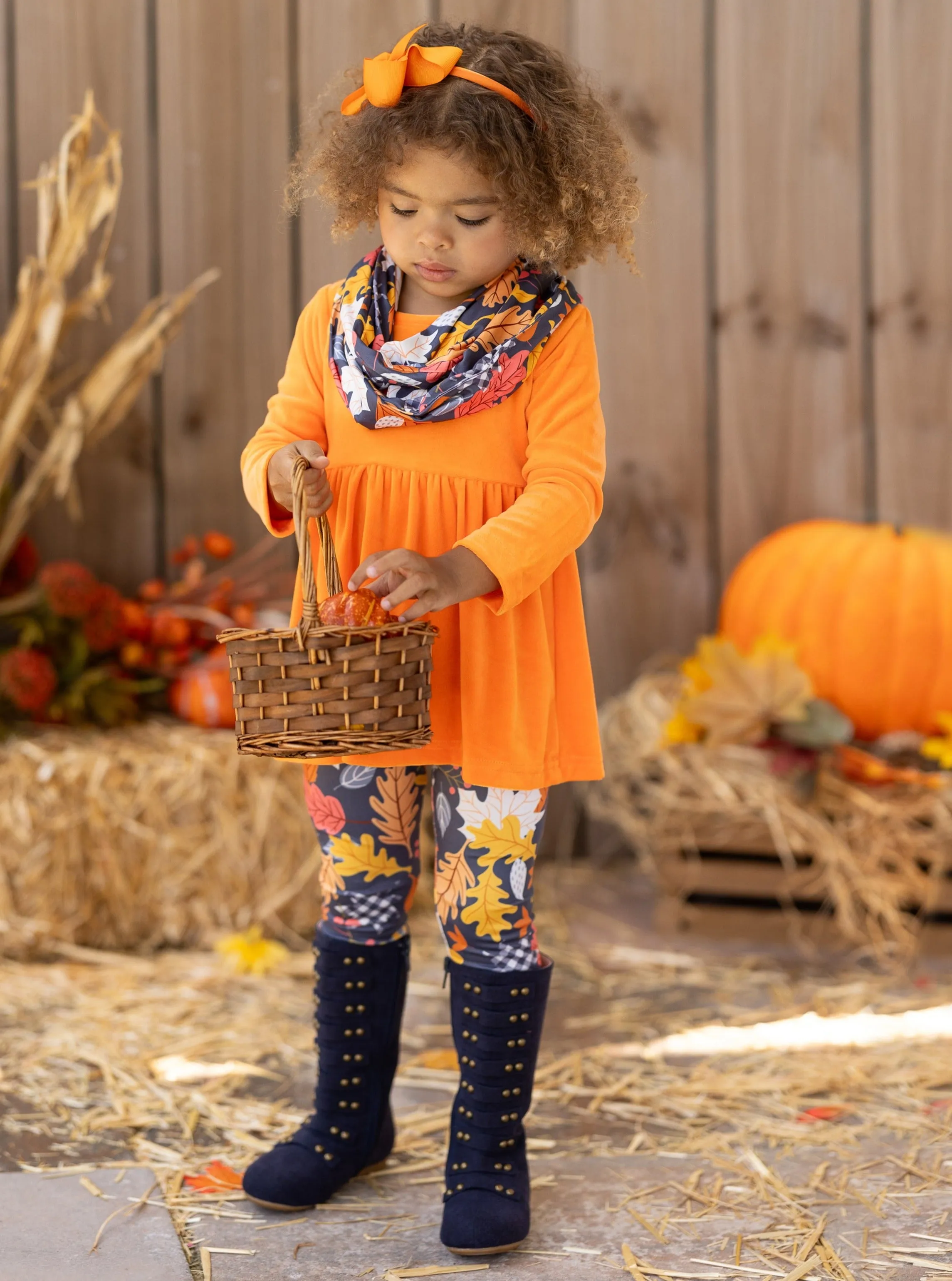 Foliage Fresh Tunic, Scarf and Legging Set