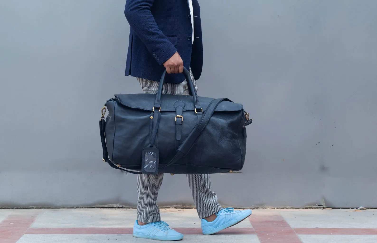 Full Grain Leather Duffle Travel Bag