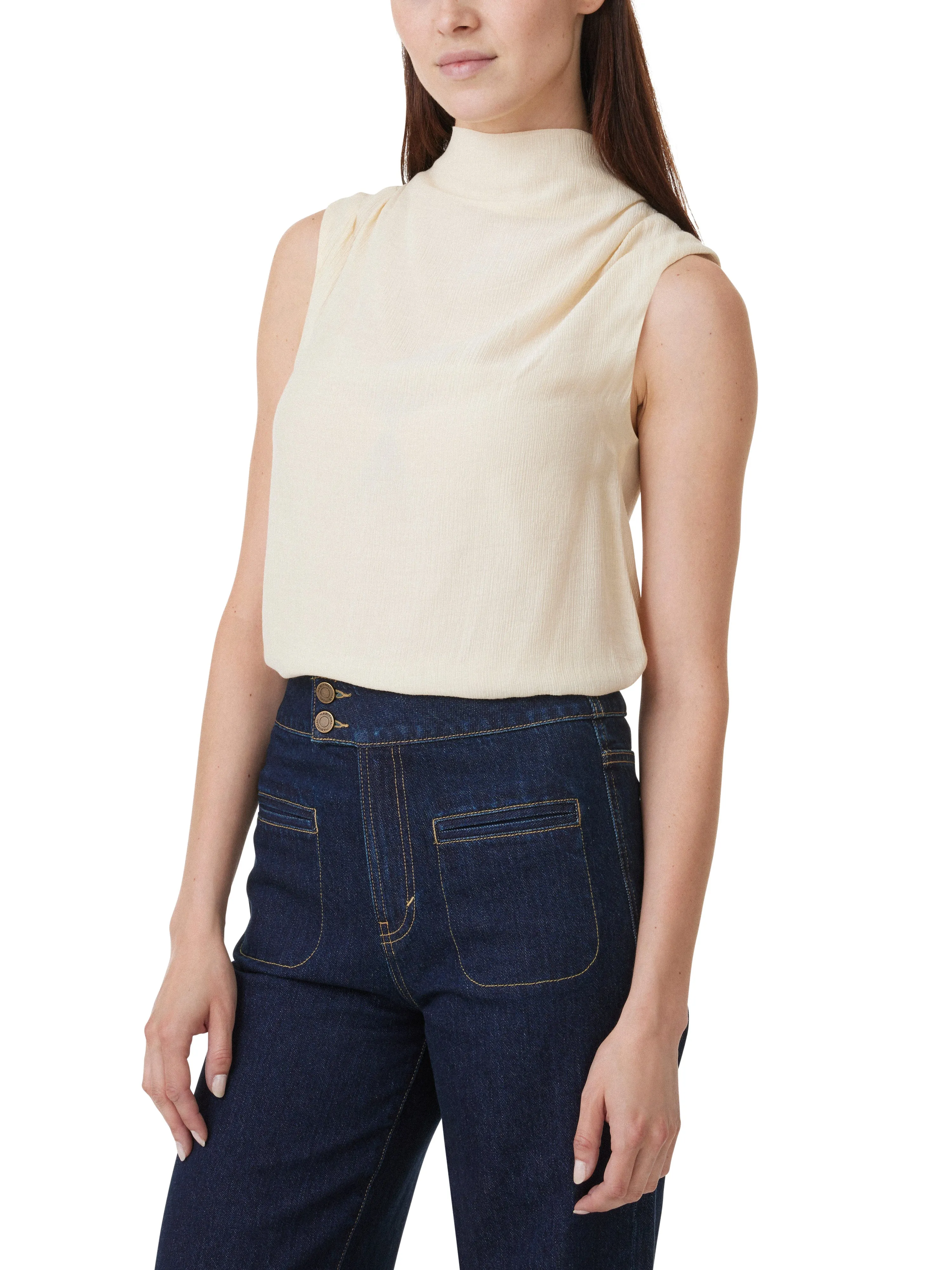 Funnel Neck Sleevless Top