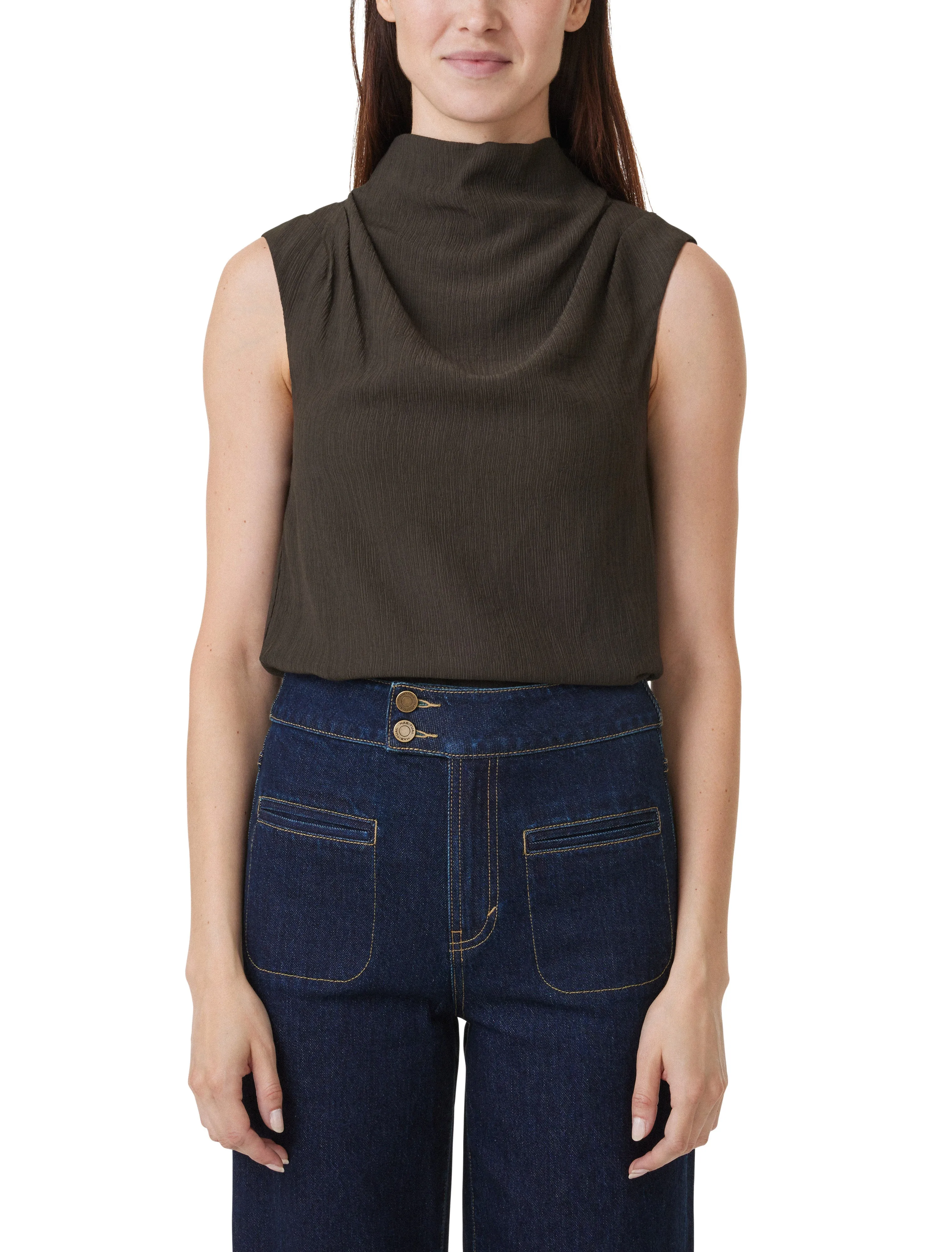 Funnel Neck Sleevless Top