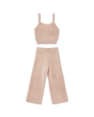 Fuzzy Knit Set || Blush