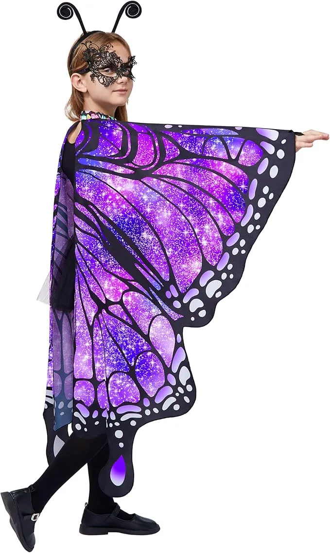 Girl Purple Starry Butterfly Costume