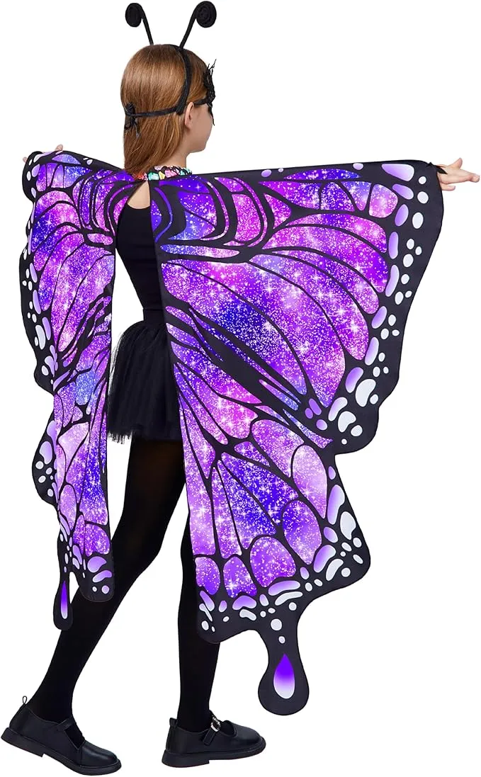 Girl Purple Starry Butterfly Costume