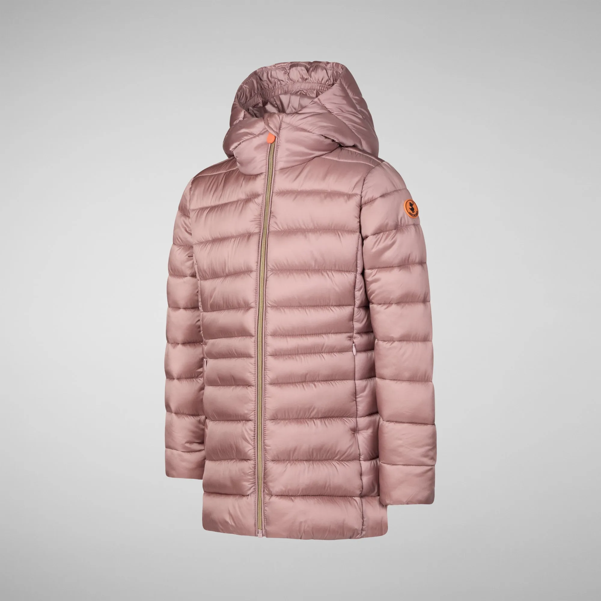 Girls' animal free Puffer jacket Maggy in misty rose