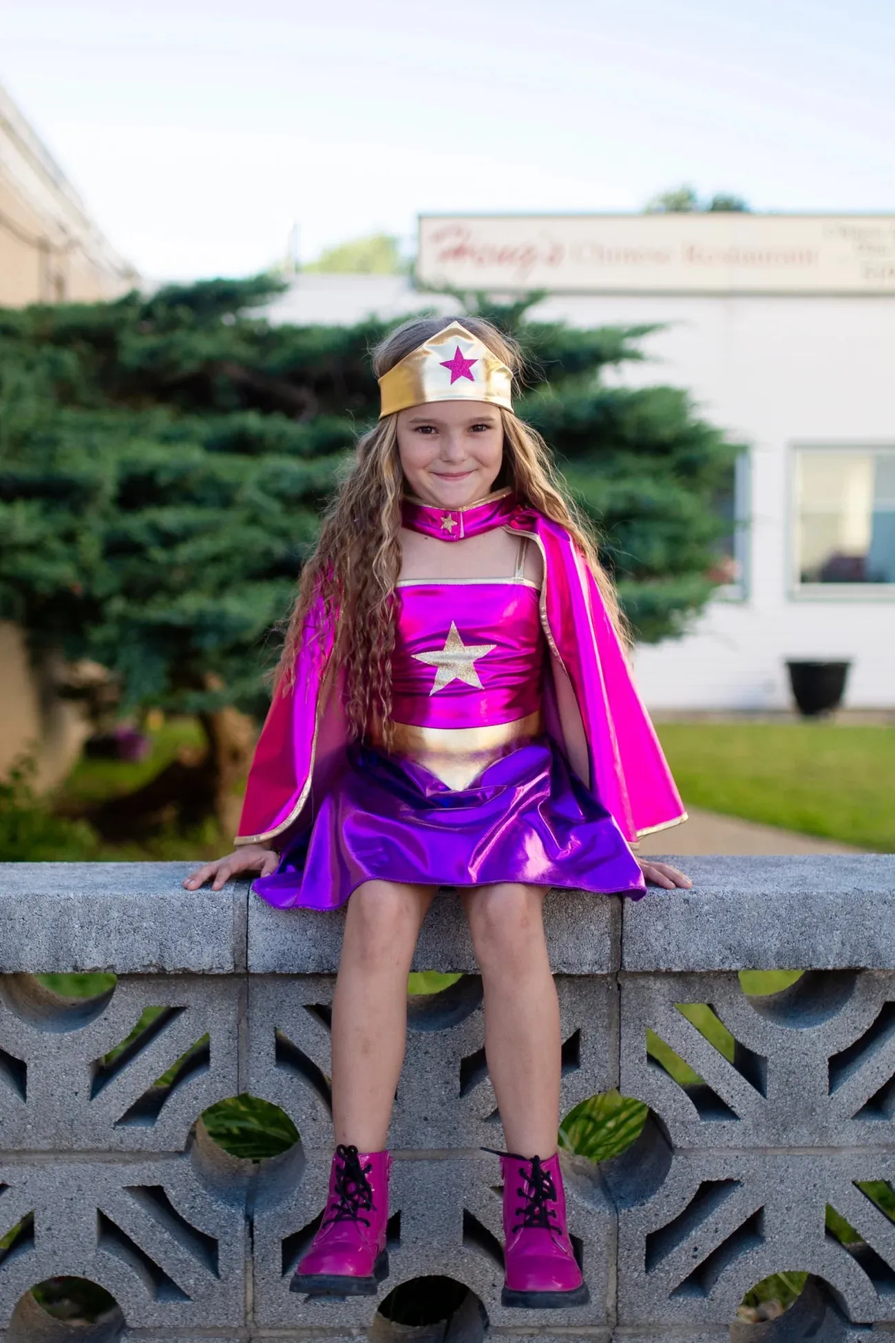 Great Pretenders Superhero Star Dress, Cape & Headpiece