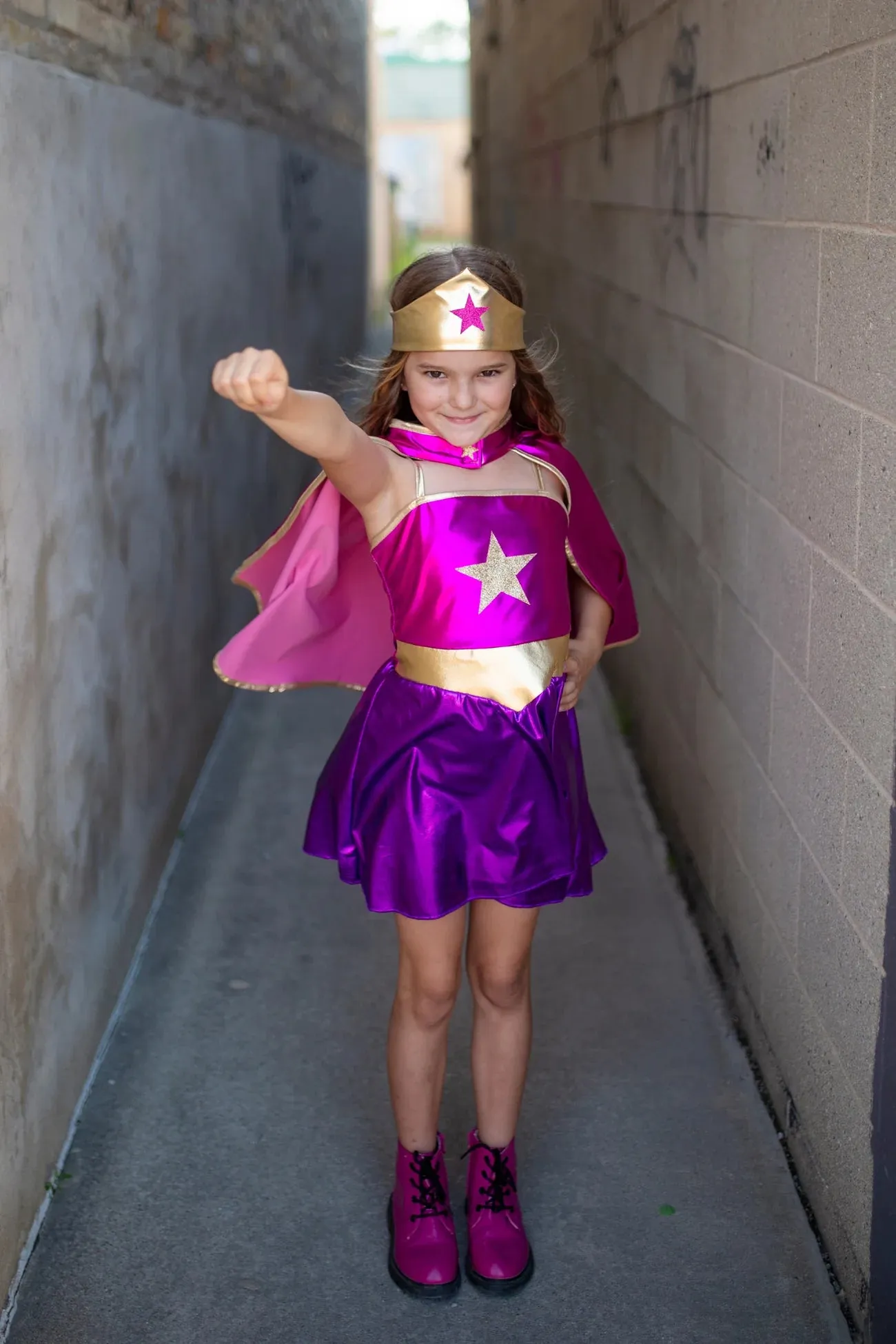 Great Pretenders Superhero Star Dress, Cape & Headpiece