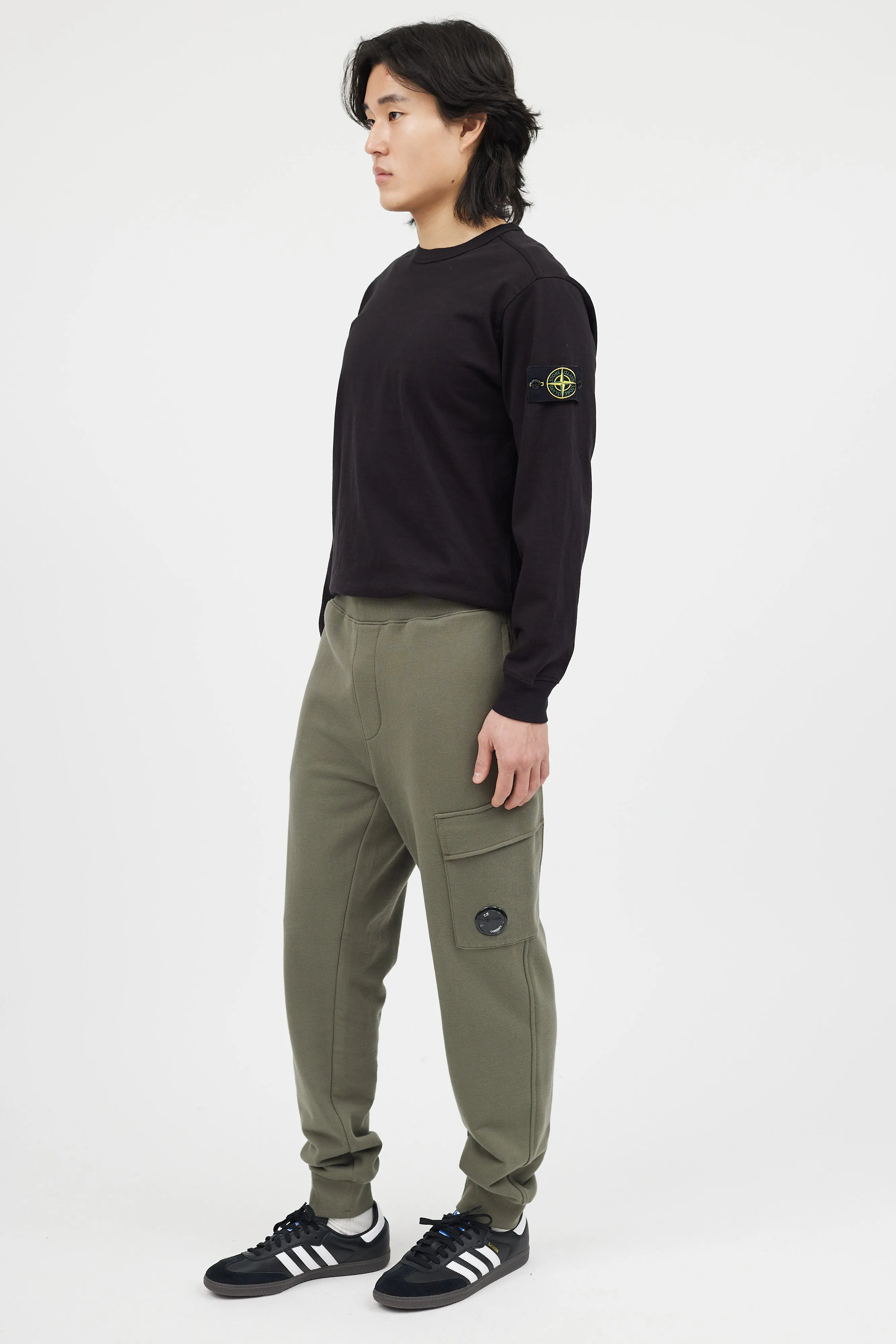 Green Cargo Jogger Sweatpant