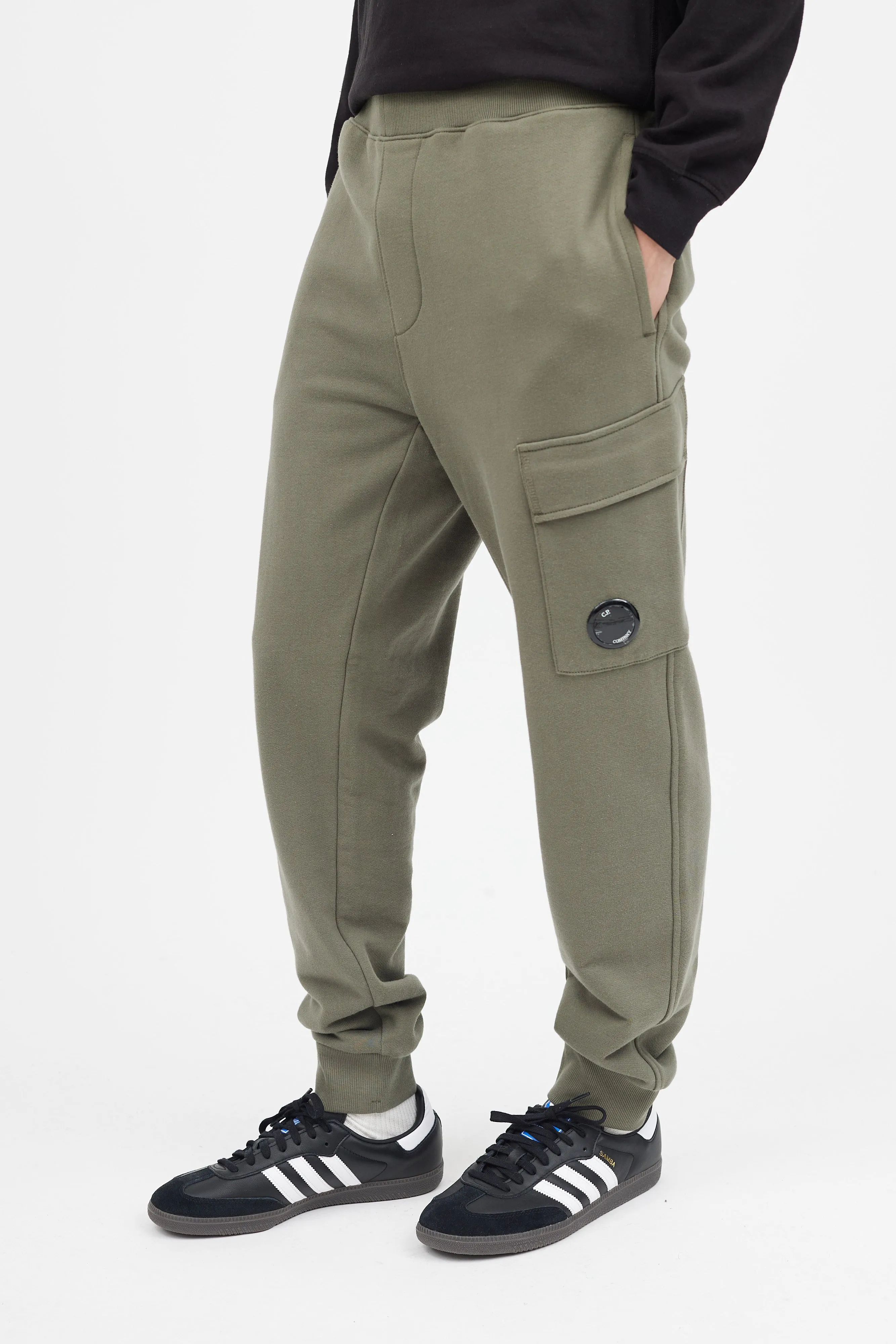 Green Cargo Jogger Sweatpant