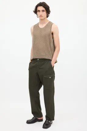 Green Cargo Tapered Leg Pant