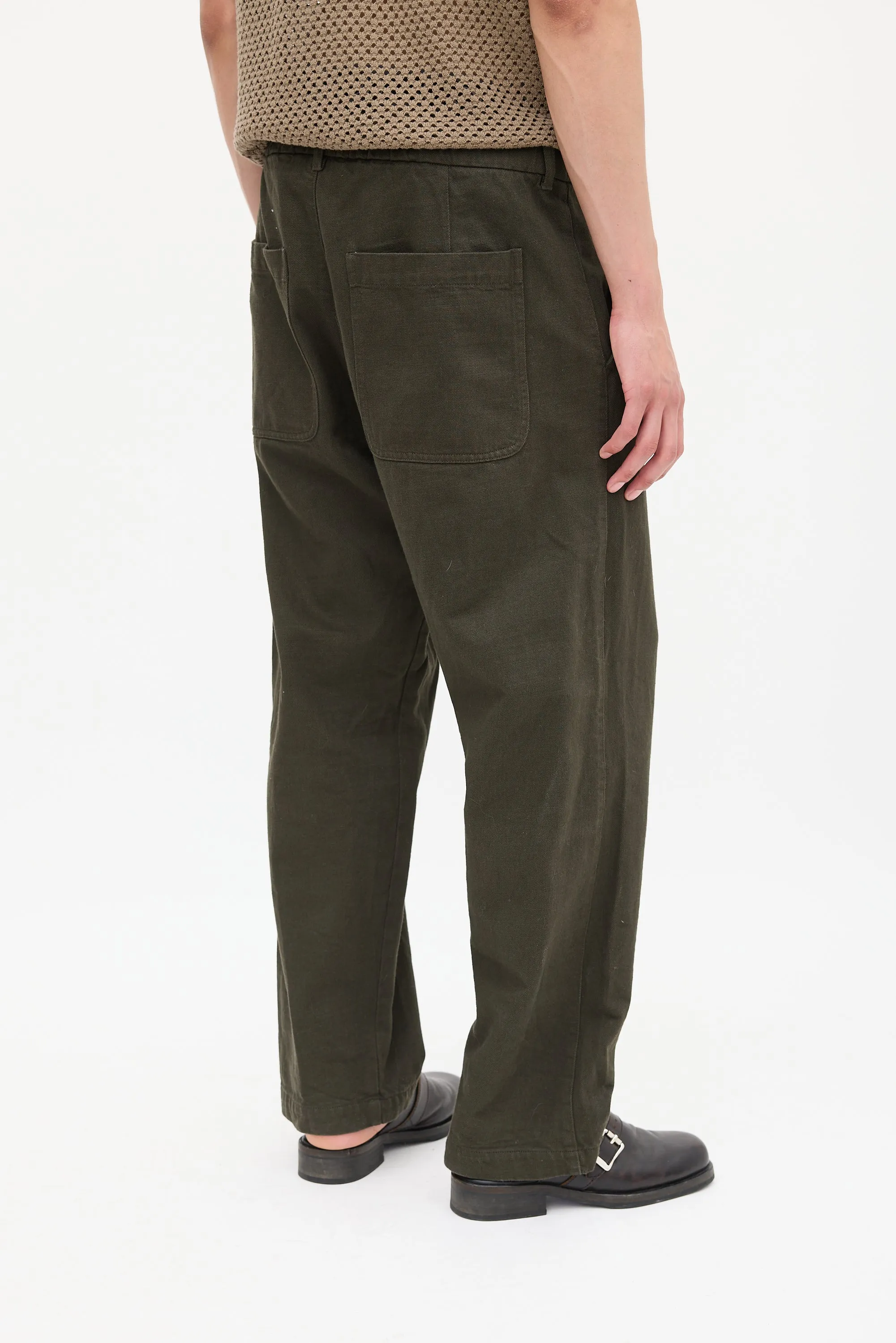 Green Cargo Tapered Leg Pant