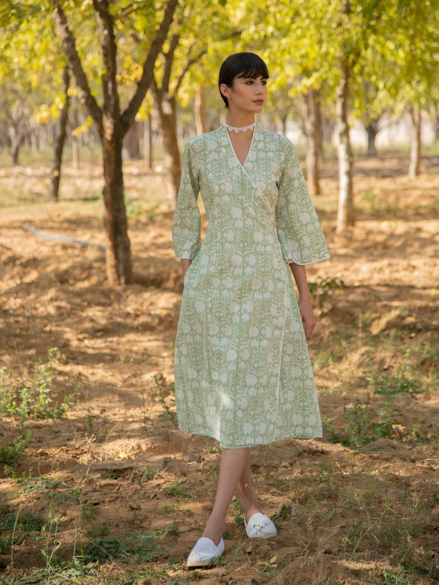 Greener days wrap dress