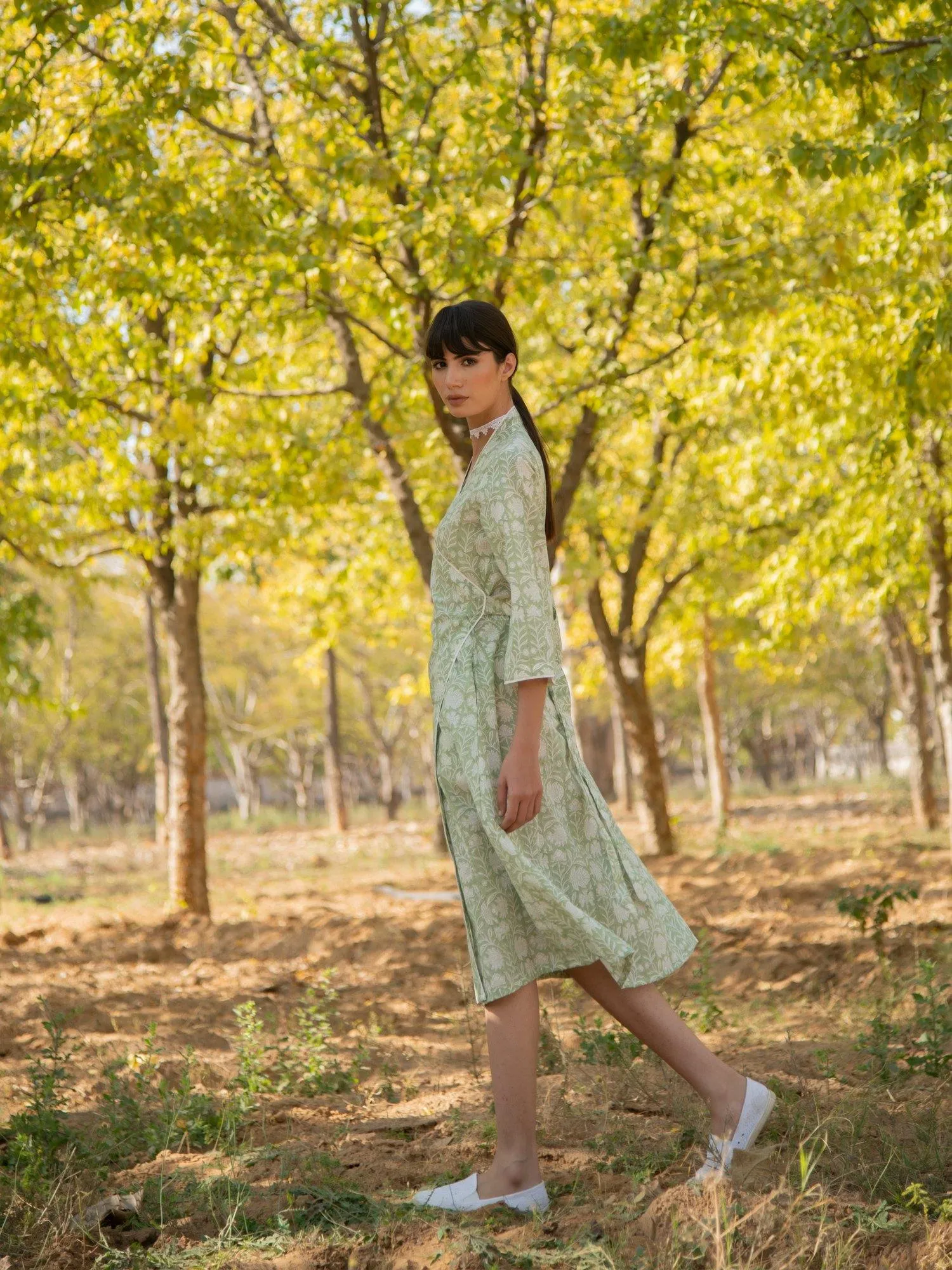 Greener days wrap dress