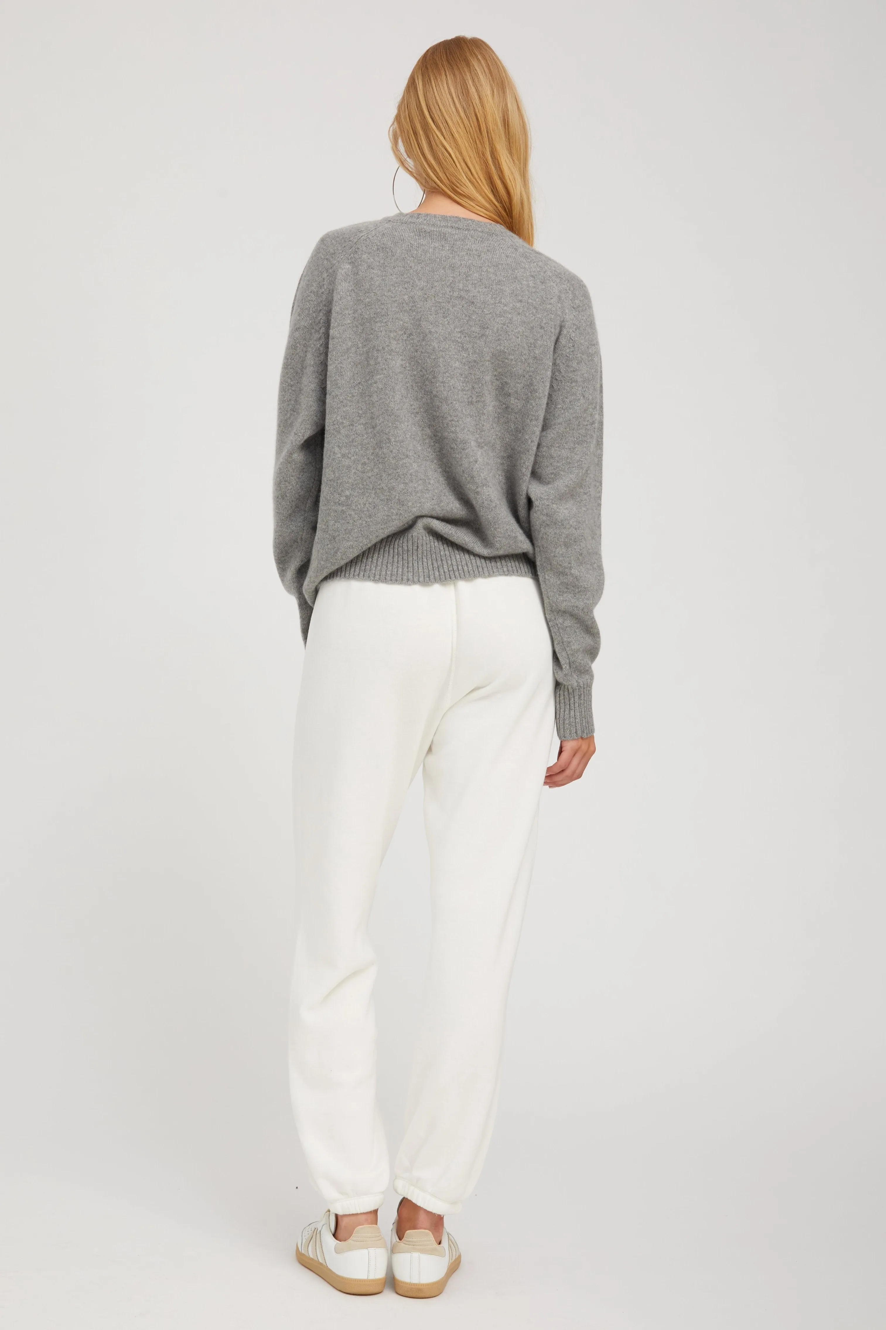 Grey Cashmere Boyfriend Sweater