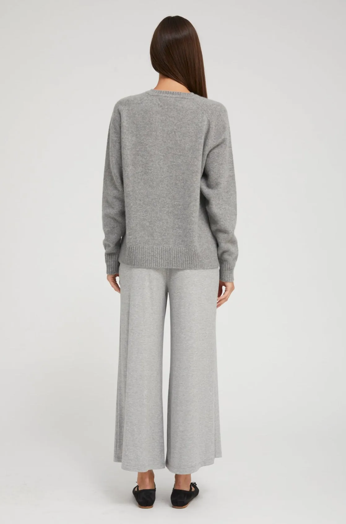 Grey Cashmere Boyfriend Sweater