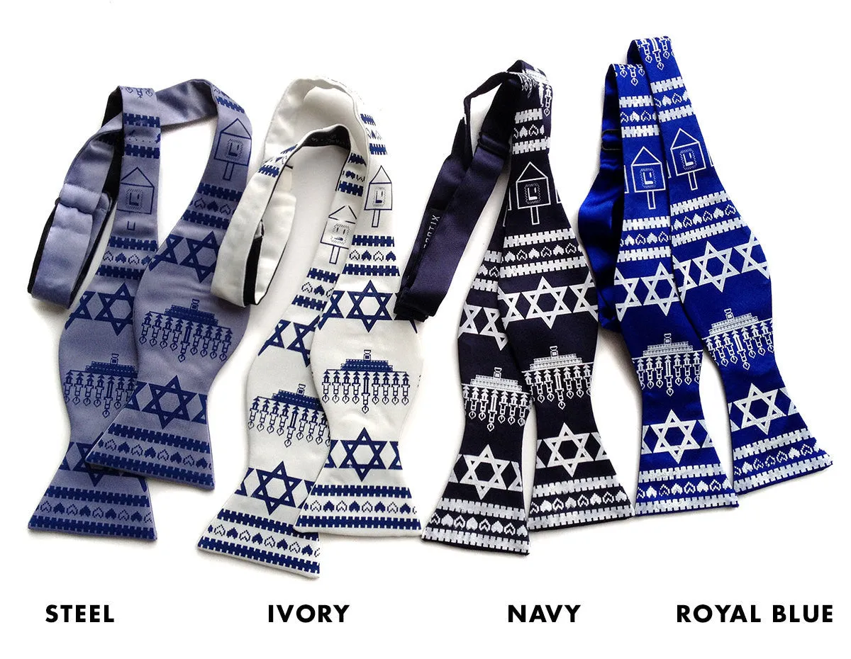 Hanukkah Sweater Bow Tie