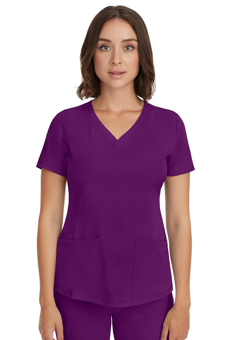 HH Works Women's Scrub Set Monica Top & Petite Rebecca Pant | Eggplant