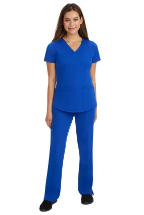 HH Works Women's Scrub Set Monica Top & Petite Rebecca Pant | Galaxy Blue