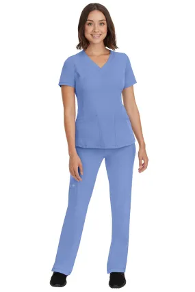 HH Works Women's Scrub Set Monica Top & Rebecca Pant | Ceil Blue