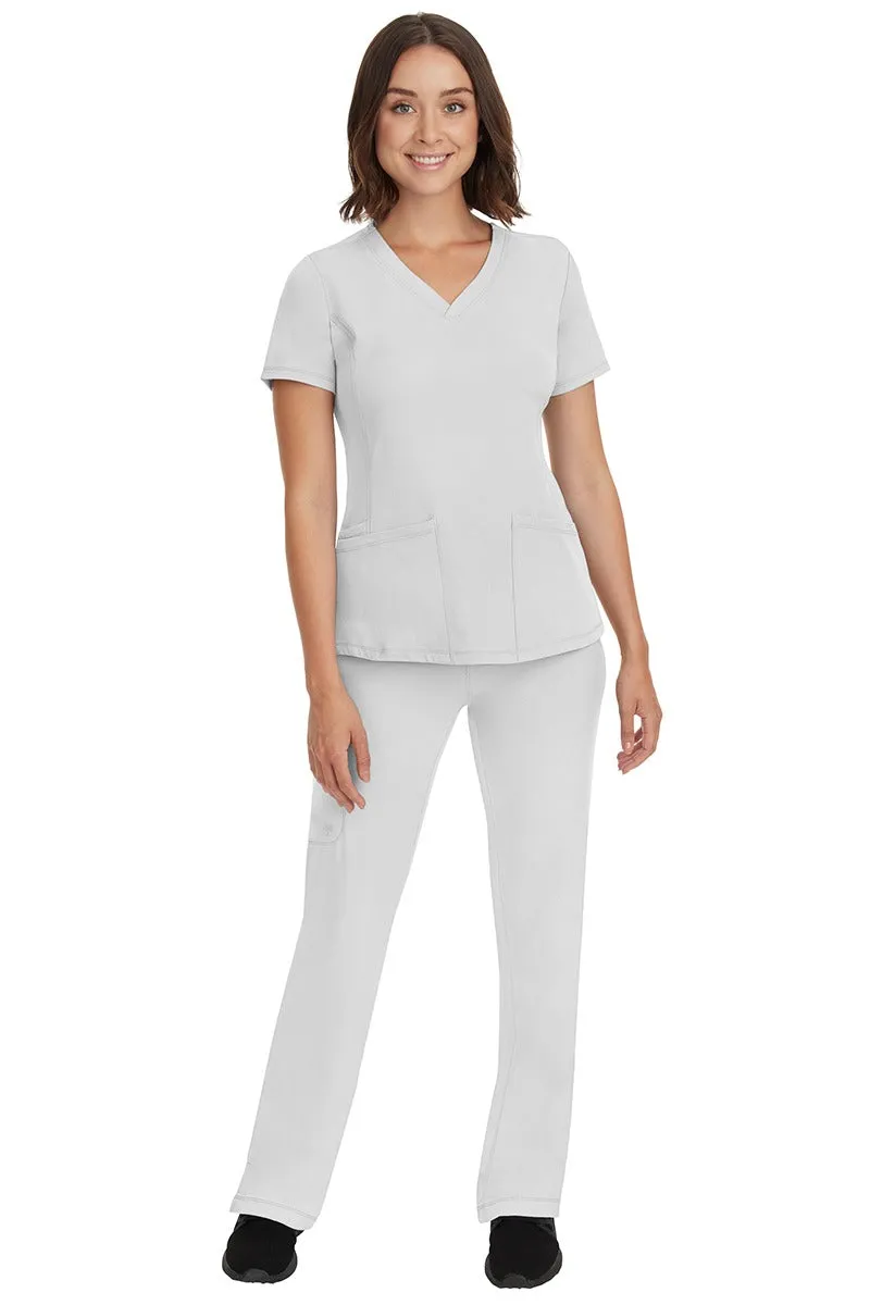 HH Works Women's Scrub Set Monica Top & Rebecca Pant | White