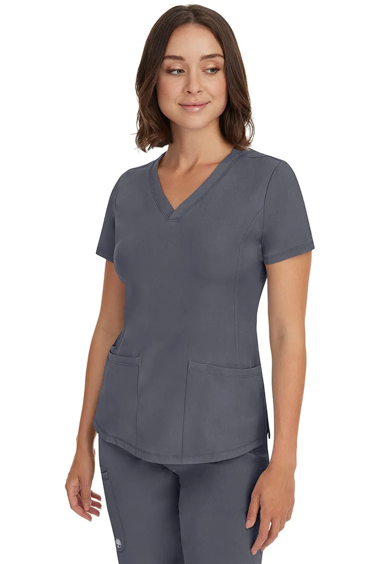 HH Works Women's Scrub Set Monica Top & Tall Rebecca Pant | Pewter