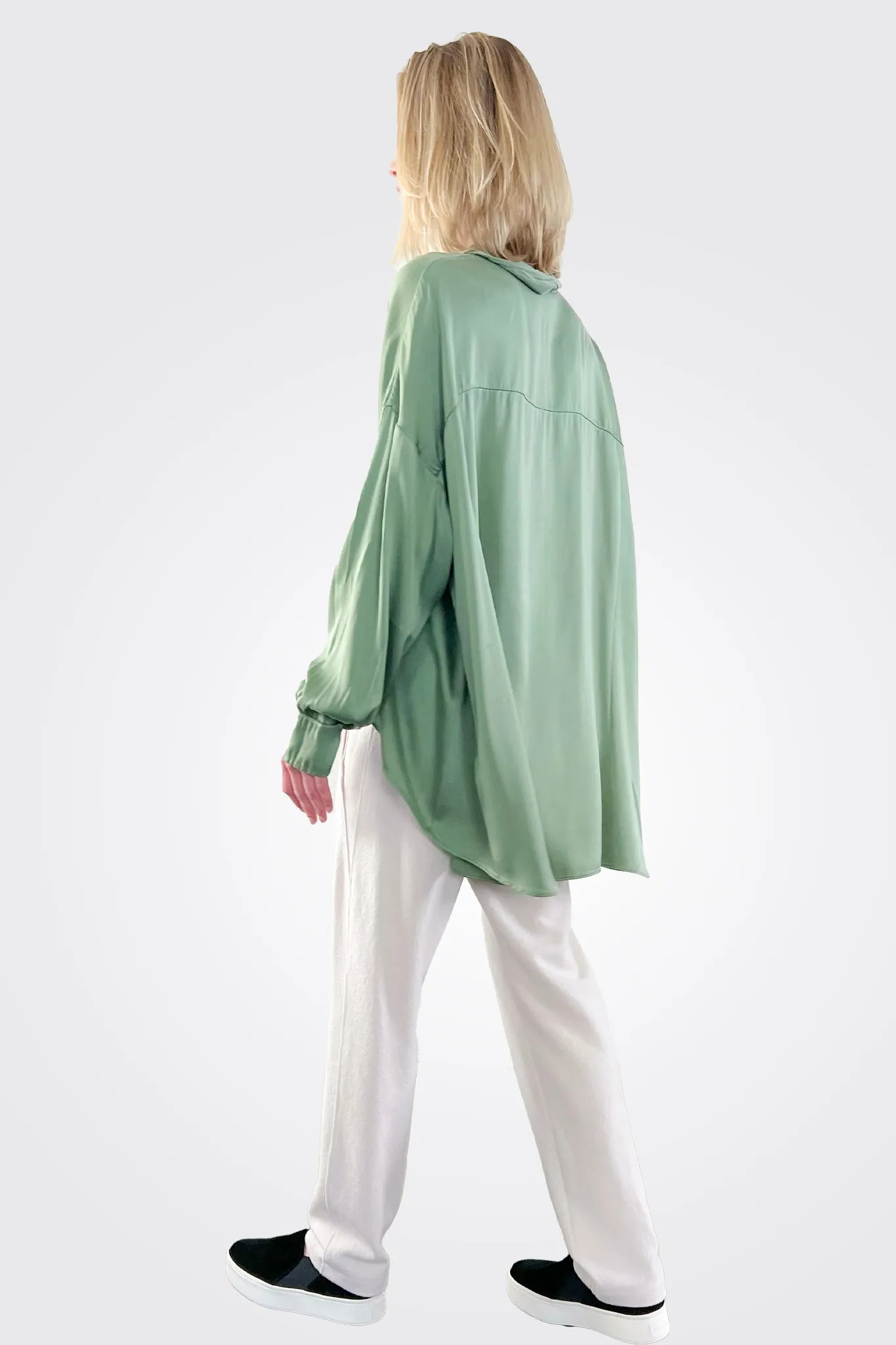 Hi Lo Blouse - Green